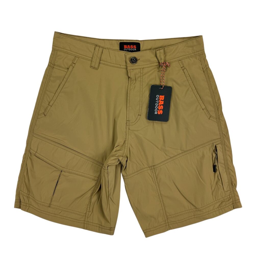Bass Outdoor Mens All Grounds Cargo Shorts Khaki 30